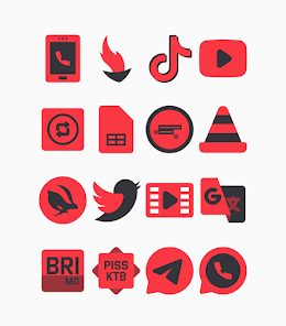 Imágen 10 Black Red - Icon Pack android