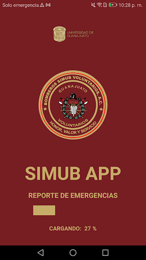 Android application Bomberos SIMUB screenshort