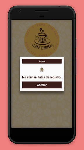 Android application Cafe D'Roma screenshort