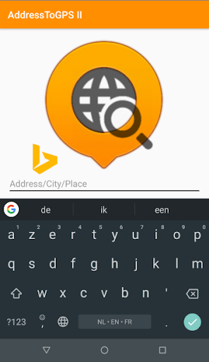 Android application Address to GPS screenshort