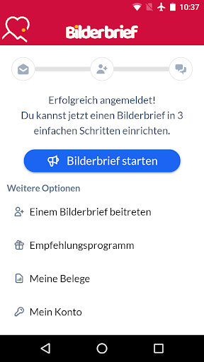 Android application Bilderbrief - Schenkt Freude! screenshort