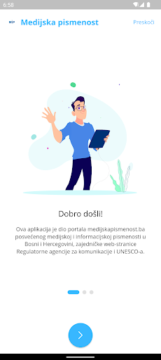 Android application Medijska pismenost BiH screenshort