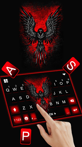 Red Fire Eagle Keyboard Backgr Screen 2