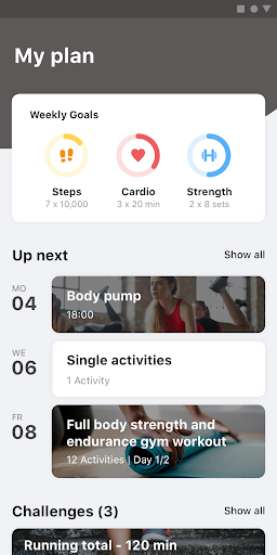 Android application Clubsportive screenshort