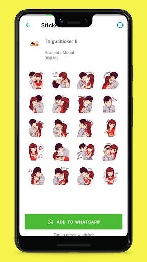 Android application Telugu Stickers screenshort