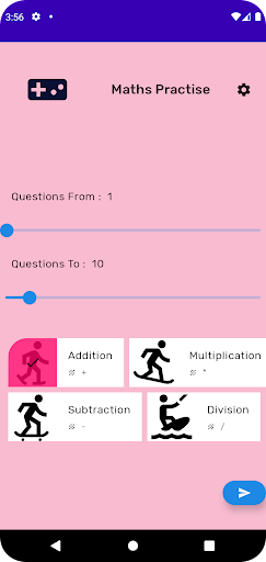 Android application YesMath screenshort