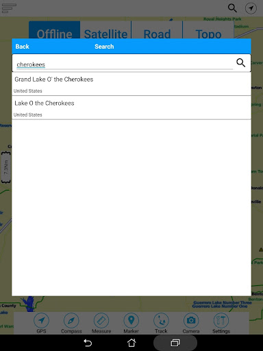 Grand lake o the Cherokees Map