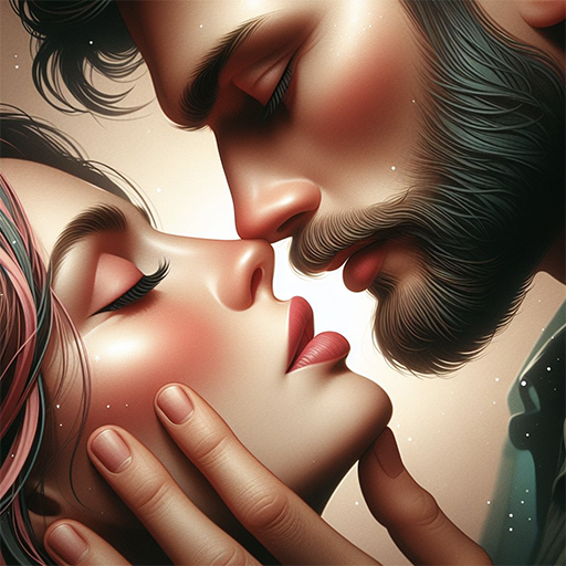 Couple Romantic Kiss Stickers logo