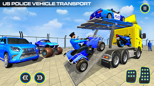 US Police ATV Quad Bike Plane Transport Game 3.2 screenshots 11