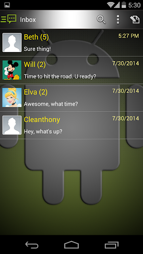 Android application Handcent 6 Skin Android screenshort