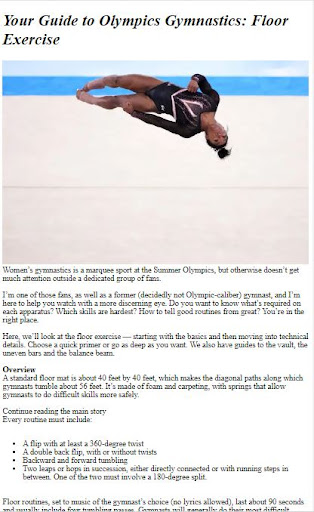 How to Do Floor Gymnastics Screen 3