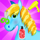 unicorn hair style game icon