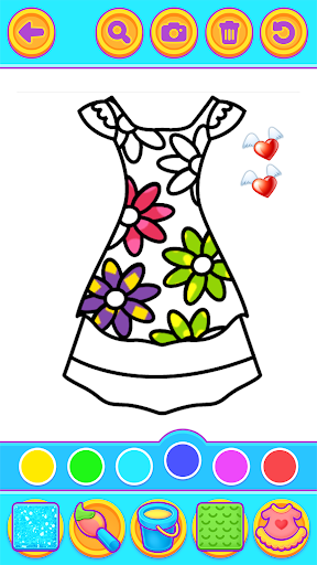 Glitter Dress Coloring