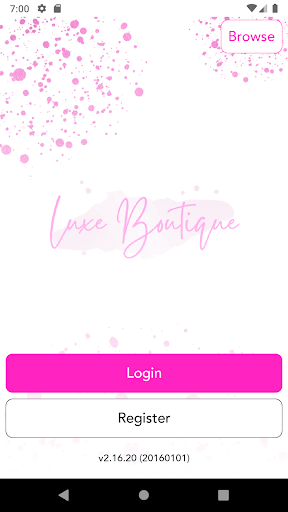 Android application Luxe Boutique screenshort