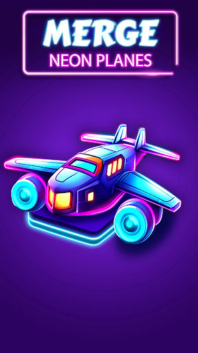 Android application Merge Planes Neon Game Idle screenshort