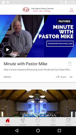 Android application The Open Door Church screenshort
