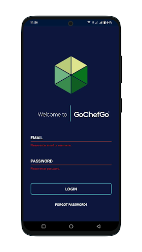 Android application GoChefGo screenshort