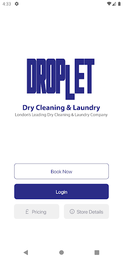 Android application Droplet Dry Cleaning & Laundry screenshort