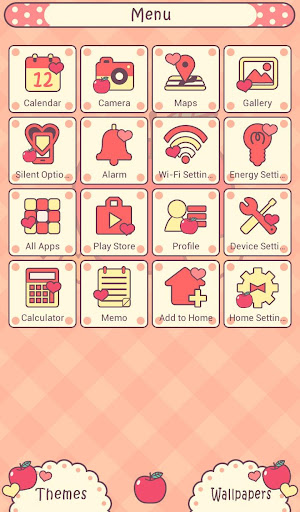 Apples & Gingham Check Theme Screen 2