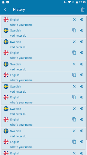 Android application Swedish English Translation screenshort