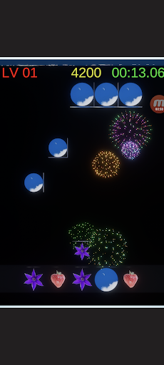 Android application 花火バンバン！ーマッチ3パズルで打ち上げ花火を爆発させよう！ screenshort