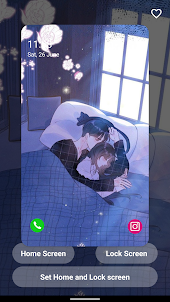 Romantic AnimeCouple Wallpaper