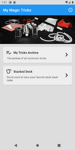 Android application My Magic Tricks screenshort