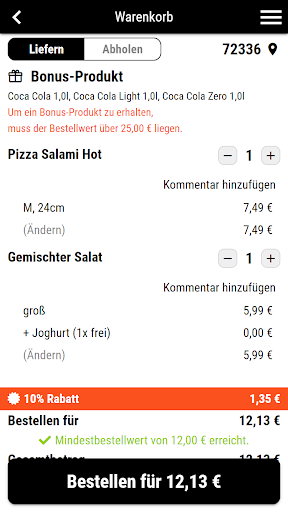 Pizza Hot Balingen Screen 2