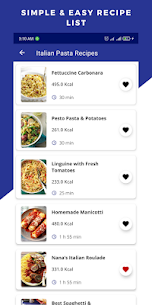 Download Italian Pasta Recipes Tasty Pasta Recipes Offline v4.0.2  APK (MOD,Premium Unlocked) Free For Android 8