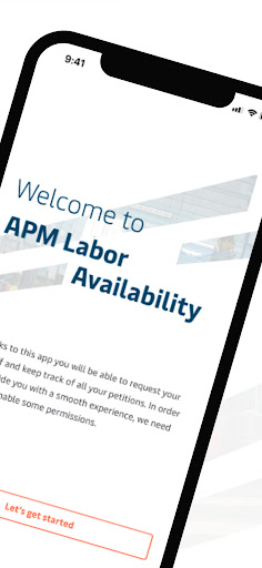 Android application APM Labor Availability screenshort