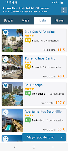 QueHoteles.com Screen 2