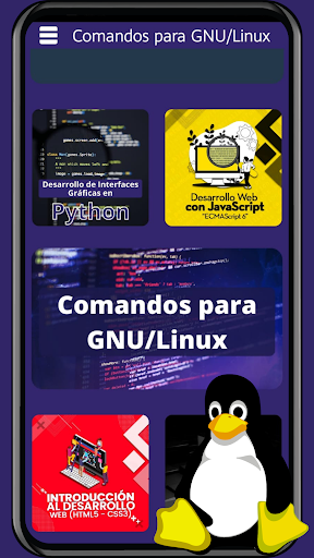 Android application Comandos para GNU/Linux screenshort