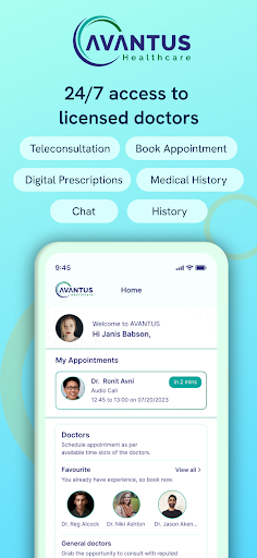 Android application AVANTUS screenshort
