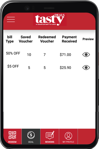 Tasty Deals Merchant Screen 2