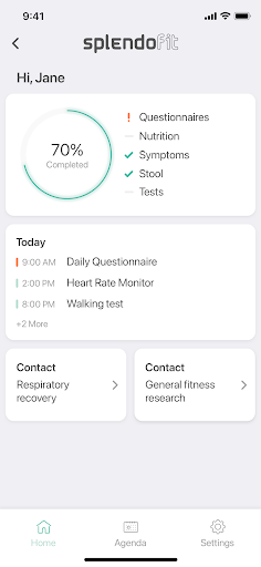 Android application SplendoFit screenshort