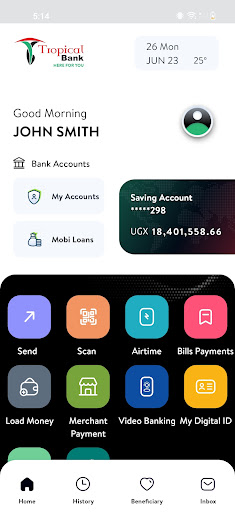 Tropical Bank Mobile Banking Screen 3