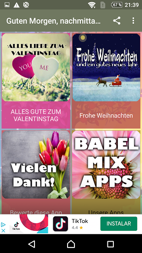 Android application Guten Morgen Nachmittag Nacht screenshort