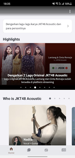 JKT48 Acoustic Fan App Screen 2