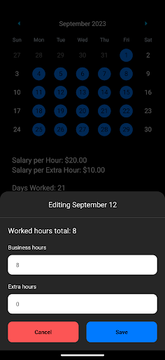 Calculate my Salary Screen 3