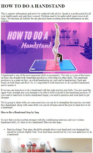 How to Do Gymnastics Handstand Screenshot 1 - AppWisp.com