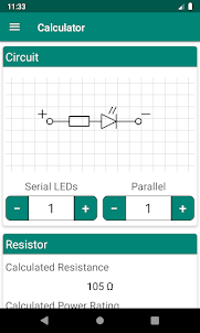 LED抵抗器-電卓
