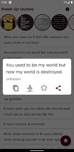 Break Up Quotes and Sayings Screen 2