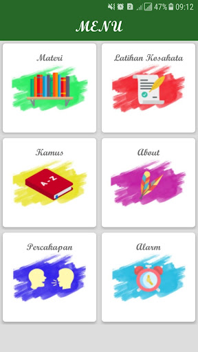 Android application Berlatih Kosakata Arab screenshort