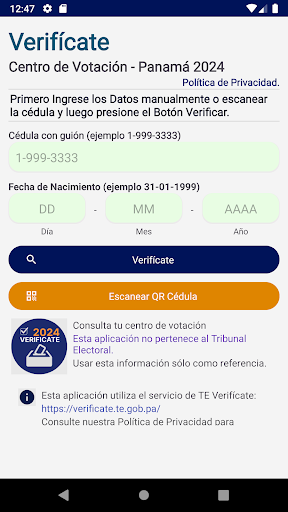 Centro de Votación Panamá 2024 Screen 2
