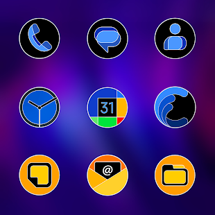 Pixly Fluo - Capture d'écran du pack d'icônes