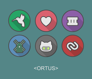 Captura de pantalla del paquet d'icones d'Ortus
