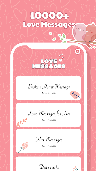 Romantic Fancy Love Messages 5.1 APK + Mod (Unlimited money) إلى عن على ذكري المظهر