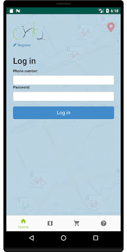 Android application Cykl screenshort