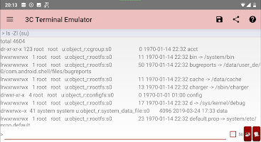 screenshot of 3C Terminal Emulator