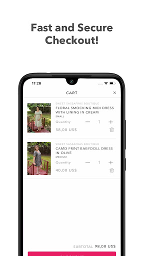 Screenshot of Sweet Sassafras Boutique